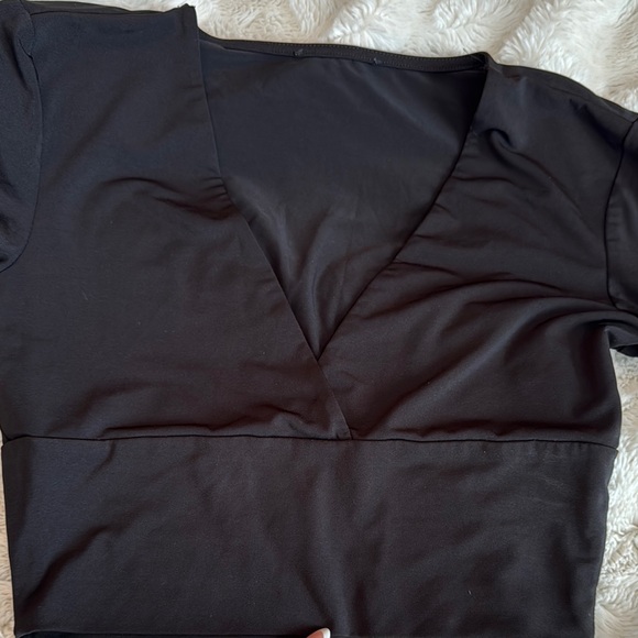 Elegant Black Bell Sleeve Top - Picture 2 of 3